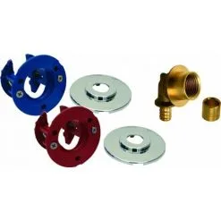 SOMATHERM Sortie De Cloison Double FIXOPLAC Sous-évier / Sous-lavabo - Raccord à Sertir Mâle 12/17 Pour PER Ø 12