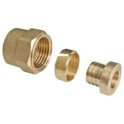 SOMATHERM Raccord A Compression PER - Droit Femelle A Ecrou Tournant Ø PER - 16 Ø Taraudage 3/4