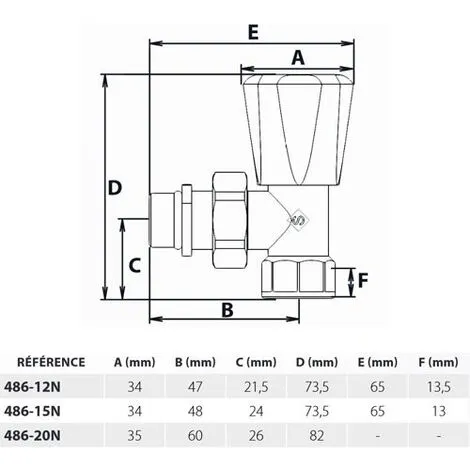 Robinet Thermostatisable Corps EQUERRE Femelle 3/4" (20/27) - Somatherm 2 Robinet Thermostatisable Corps EQUERRE Femelle 3/4" (20/27) - Somatherm – Image 2