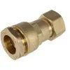 SOMATHERM Raccord Laiton Droit Femelle écrou Libre (20/27) 3/4" - Pour Tube PE Ø25
