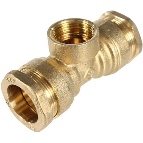 SOMATHERM Té Laiton Femelle (26/34) 1" - Pour Tube PE Ø32 2 SOMATHERM Té Laiton Femelle (26/34) 1" - Pour Tube PE Ø32 – Image 2