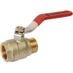 Vanne à Sphère PN30 Passage Intégral ACS Poignée Rouge M/F 2"(50x60) SOMATHERM