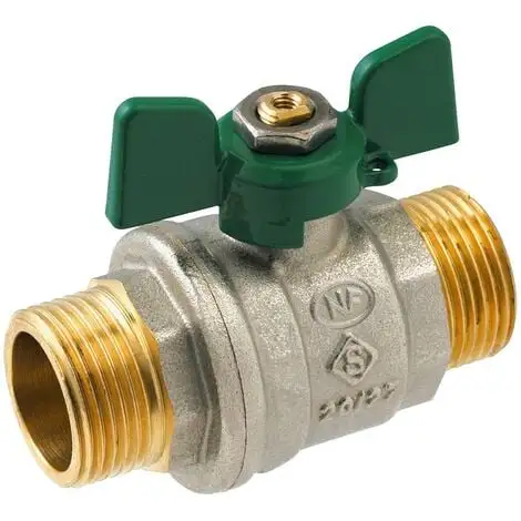 Vanne à Sphère NF PN25 Passage Intégral ACS Papillon Vert M/M 3/8"(12x17) SOMATHERM 1 Vanne à Sphère NF PN25 Passage Intégral ACS Papillon Vert M/M 3/8"(12x17) SOMATHERM