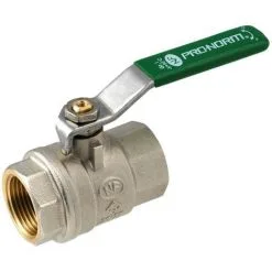 Vanne à Sphère Passage Intégral NF PN25 ACS Poignée Plate Verte F/F 3/8''(12x17) SOMATHERM