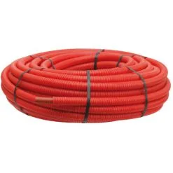 50m Tube PER Pré-gainé Rouge "SOMATHERM" Ø25