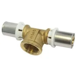 SOMATHERM Raccord Multicouche à Sertir Té Femelle Ø26 - F1/2" (15/21) - Ø20