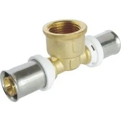 SOMATHERM Raccord Multicouche à Sertir Té Femelle Ø26 - F3/4" (20/27) - Ø26