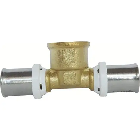 SOMATHERM Raccord Multicouche à Sertir Té Femelle Ø32 - F1" (26/34) - Ø32 1 SOMATHERM Raccord Multicouche à Sertir Té Femelle Ø32 - F1" (26/34) - Ø32