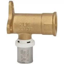 SOMATHERM Raccord Multicouche à Sertir Coude Femelle Base Fixation Ø26x3,0 - 3/4" (20/27)