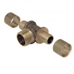 SOMATHERM Té Mâle Au Centre à Glissement Pour Tube PER - Filetage: 15x21 - Ø PER: 16x20