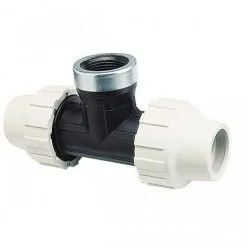 SOMATHERM Té Femelle Au Centre Plast Pour Tube PE - Filetage: 20x27 - Ø PER: 16x20