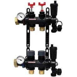 Collecteur Plancher Chauffant Composite Femelle 1" (26/34) - 2 Départs Mâle 3/4" (20/27) EK - Somatherm