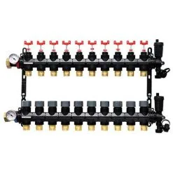 Collecteur Plancher Chauffant Composite Femelle 1" (26/34) - 11 Départs Mâle 3/4" (20/27) EK - Somatherm