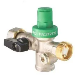 Bloc Réducteur De Pression à Piston 3 En 1 PRONORM Avec Vanne Et Clapet - Mâle/femelle écrou Libre 3/4" (20/27) - Somatherm
