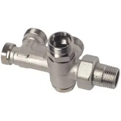 Groupe De Raccordement Bitube Pour Radiateur 4 Connexions Mural Mâle 1/2" (15/21) - Mâle 3/4 EK - Somatherm