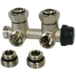 Distributeur Thermostatisable Bitube Pour Radiateur 6 Connexions Mural - 3/4 EK - Somatherm