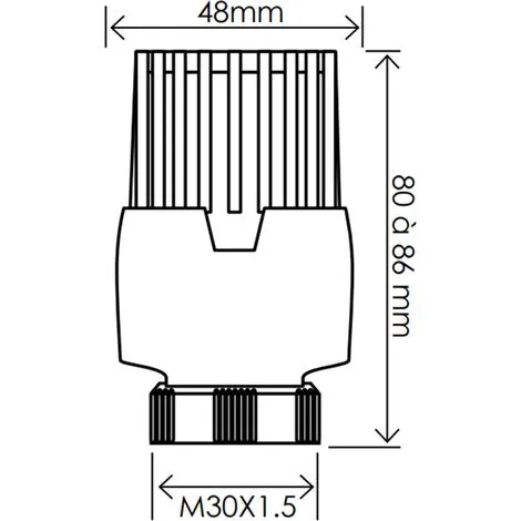 Tête Thermostatique à élément Sensible Liquide VT0,5 - Filetage M30x1,5 - Somatherm 2 Tête Thermostatique à élément Sensible Liquide VT0,5 - Filetage M30x1,5 - Somatherm – Image 2