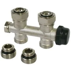 Distributeur Thermostatisable Bitube Pour Radiateur 6 Connexions Au Sol - 3/4 EK - Somatherm