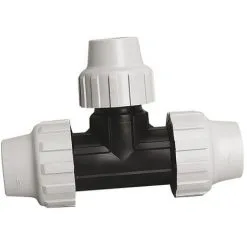 SOMATHERM Té 90° Polypropylène ACS Pour Tube PE Ou PEHD Réduit Au Cente Ø50-Ø40-Ø50