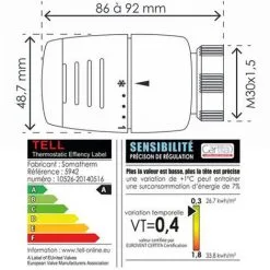 Tête Thermostatique VT 0,38 + Corps DROIT Avec Coude Mâle 3/4'' (20/27) EK - Somatherm -Promos SOMATHERM Magasin 7865486 3