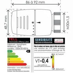 Tête Thermostatique VT 0,38 + Corps Thermostatique DROIT Femelle 1/2'' (15/21) - Somatherm -Promos SOMATHERM Magasin 7865488 3