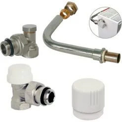 SOMATHERM KIT Raccordement Radiateur Avec Corps Thermostatique - PER à Sertir Ø13x16