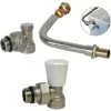 SOMATHERM KIT Raccordement Radiateur Avec Robinet Manuel - PER à Sertir Ø13x16
