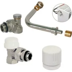 SOMATHERM KIT Raccordement Radiateur Avec Corps Thermostatique - PER Glissement Ø10x12